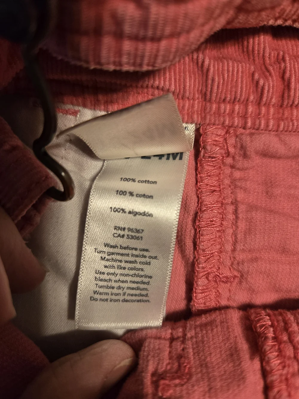 OshKosh B'gosh Pink Corduroy Floral Lined Overalls 18-24M